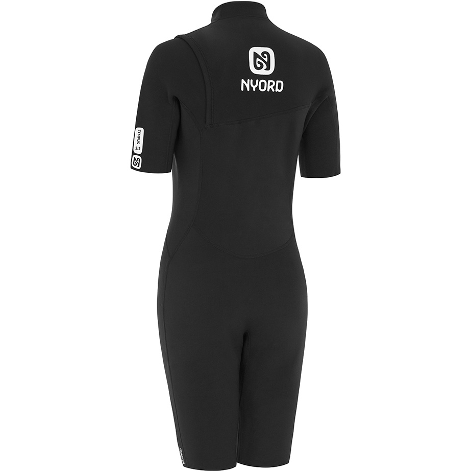 2025 Nyord Tempus 2/2mm Shorty-våddragt med brystlynlås til kvinder N04BA00014 - Sort